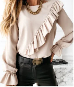 Ruffles O-Neck Blouse